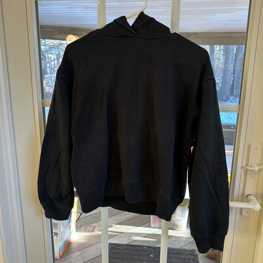 a new day Black Fleece-Lined Hoodie
